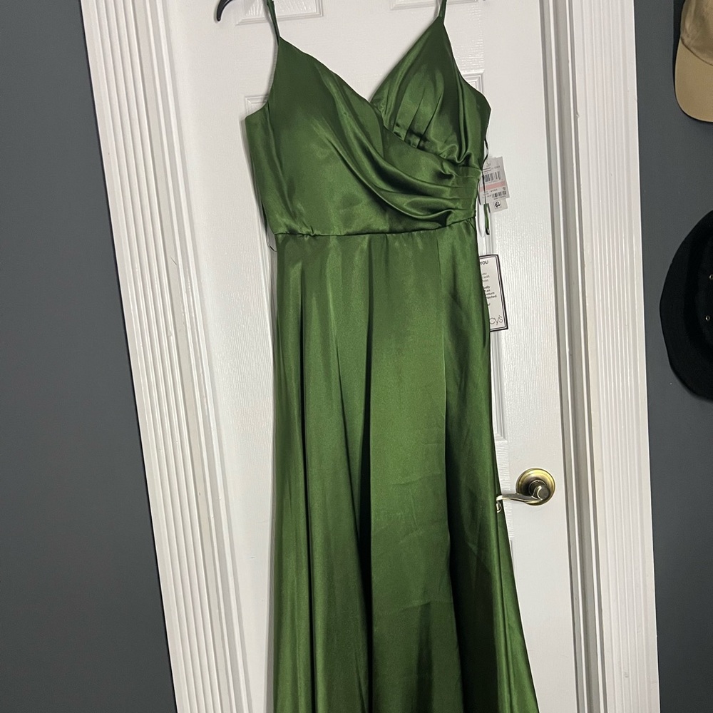 Formal green long dress